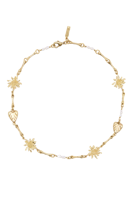TESORI FLOWER & HEART NECKLACE (MULTI)