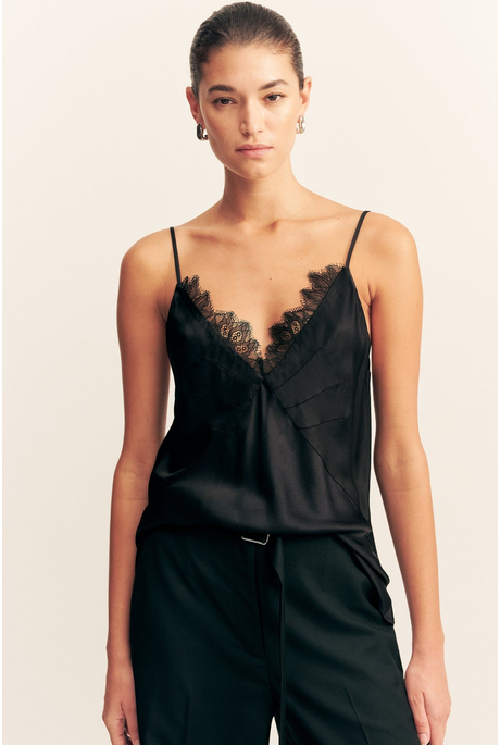 MAISIE LACE CAMI (BLACK)