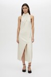 ALTO HALTER DRESS (LIGHT STONE)