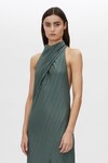 ALTO HALTER DRESS (SLATE GREEN)