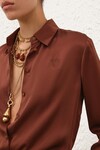 HYPNOTIC SATIN SHIRT (TAN)