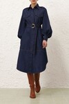 DENIM CARGO MIDI DRESS (INK)