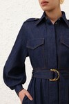 DENIM CARGO MIDI DRESS (INK)