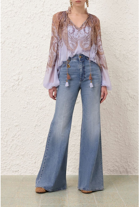 HYPNOTIC BILLOW BLOUSE (LILAC PAISLEY)