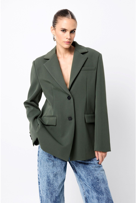 BOSTON SINGLE BREASTED BLAZER - MOSS