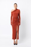 OBLIVION MIDI DRESS (RUST)