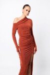 OBLIVION MIDI DRESS (RUST)