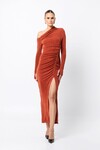 OBLIVION MIDI DRESS (RUST)