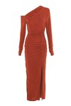 OBLIVION MIDI DRESS (RUST)