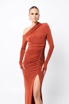 OBLIVION MIDI DRESS (RUST)