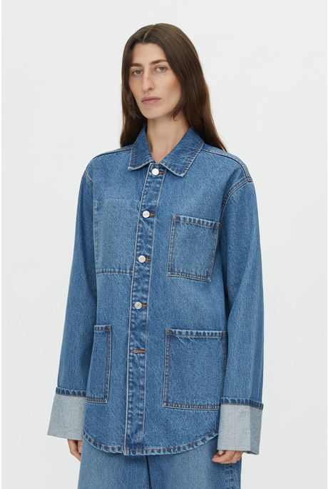 SADIE DENIM JACKET - CLASSIC BLUE