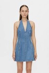 CASCADIA DENIM MINI DRESS - CLASSIC BLUE
