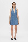 CASCADIA DENIM MINI DRESS - CLASSIC BLUE