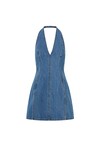 CASCADIA DENIM MINI DRESS - CLASSIC BLUE