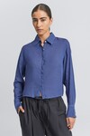 IONA SHIRT (DARK FALLOW BLUE)