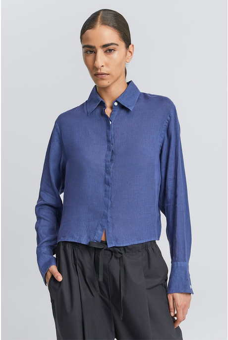 IONA SHIRT (DARK FALLOW BLUE)