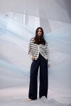CASHWOOL CARDIGAN (NAVY STRIPE)