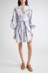 HYPNOTIC BUTTONED MINI DRESS (LILAC POPPY)