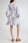 HYPNOTIC BUTTONED MINI DRESS (LILAC POPPY)