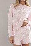 COTTON CABLE KNIT JUMPER (PINK)