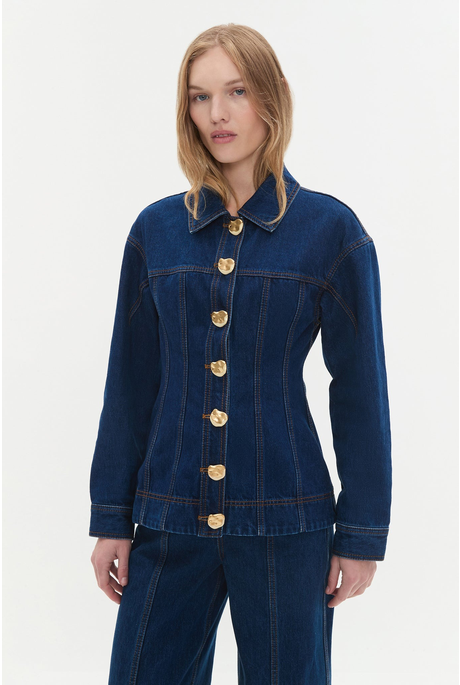 GIANNA DENIM SHIRT (DARK CLASSIC WASH)