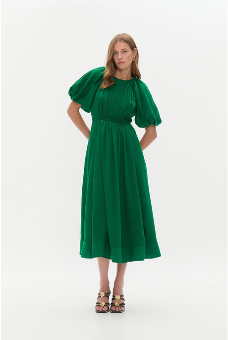 ALMA MIDI DRESS (GREEN SAPPHIRE)