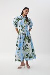 MANIFEST MIDI DRESS (BLUE HYDRANGEA)