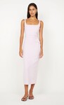 AVELINE TUCK MIDI DRESS (BALLET PINK)