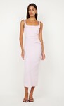 AVELINE TUCK MIDI DRESS (BALLET PINK)